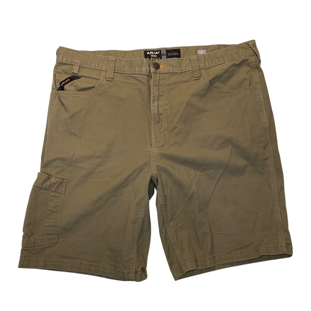 Ariat Rebar M4 Relaxed Work Shorts Khaki Tan Men's Size 40 Utility